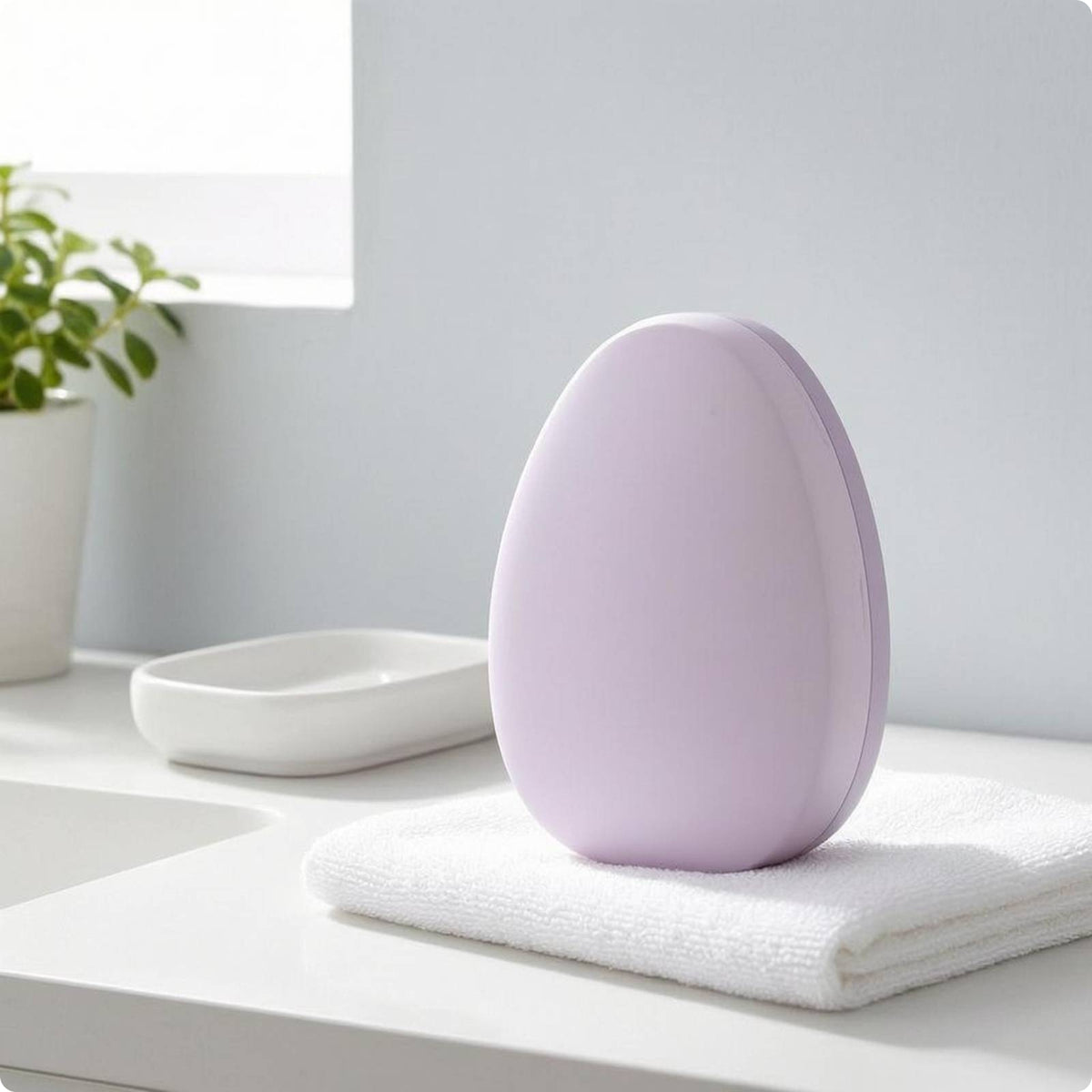 Glossy Nanocrystal Glass Hair Remover Teardrop Shaped Glass Hair Remover Compact Handheld Exfoliator Eco-Friendly