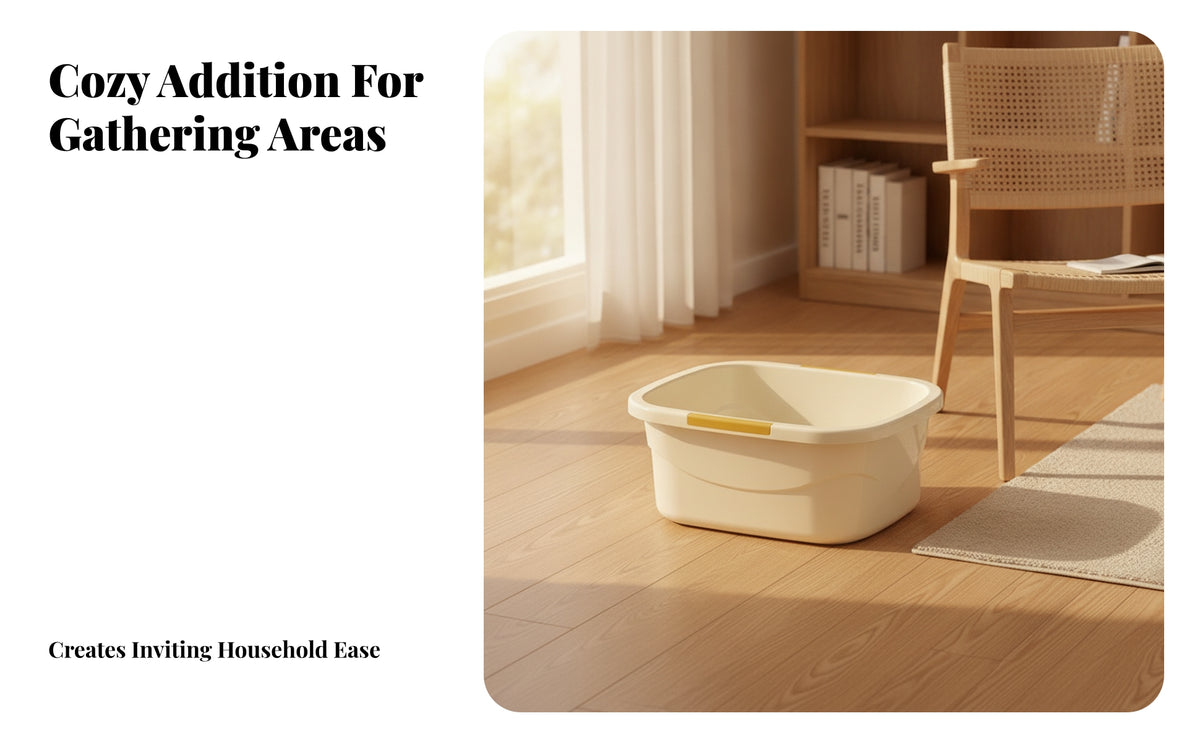 Home Spa Foot Basin with Massage Points | Built-in Side Grips, Pedicure, Foot Bath Tub