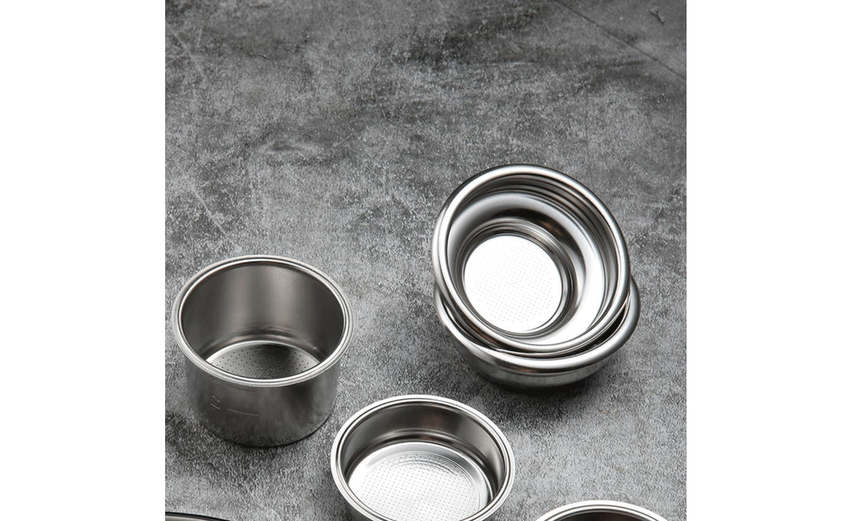 58mm Espresso Filter Basket Stainless Steel Coffee Filter Basket Compatible Perforated for Baristas, Cafes