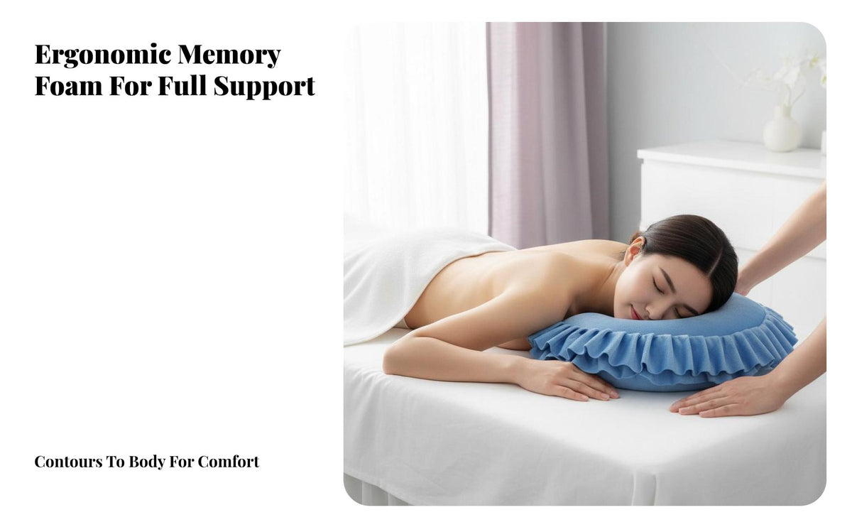 Comfortable Rest U-Shaped Prone Pillow Soft U-Shaped Face Pillow Skin-Friendly for Estheticians, Home Users, Beauty Salons, Wellness Centers