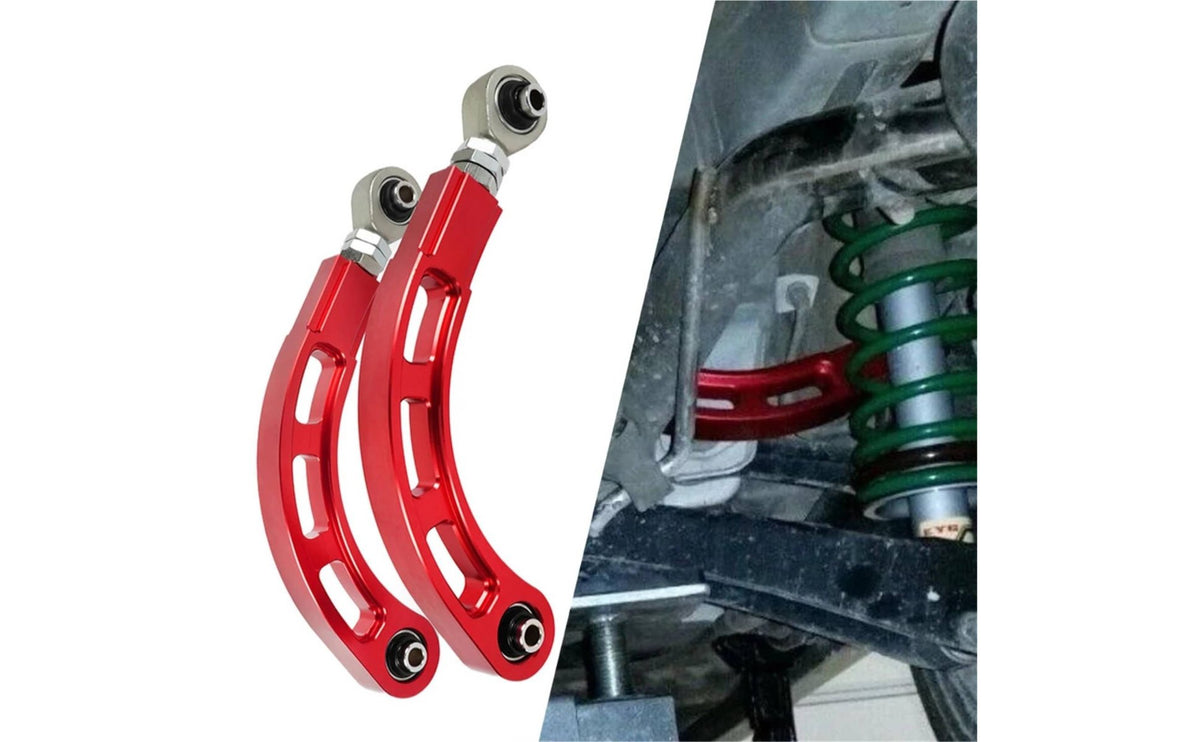 2 Pieces Improves Handling Adjustable Rear Chassis Arm Reduces Tire Wear Rear Camber Control Arm Aluminum Car Part Lightweight