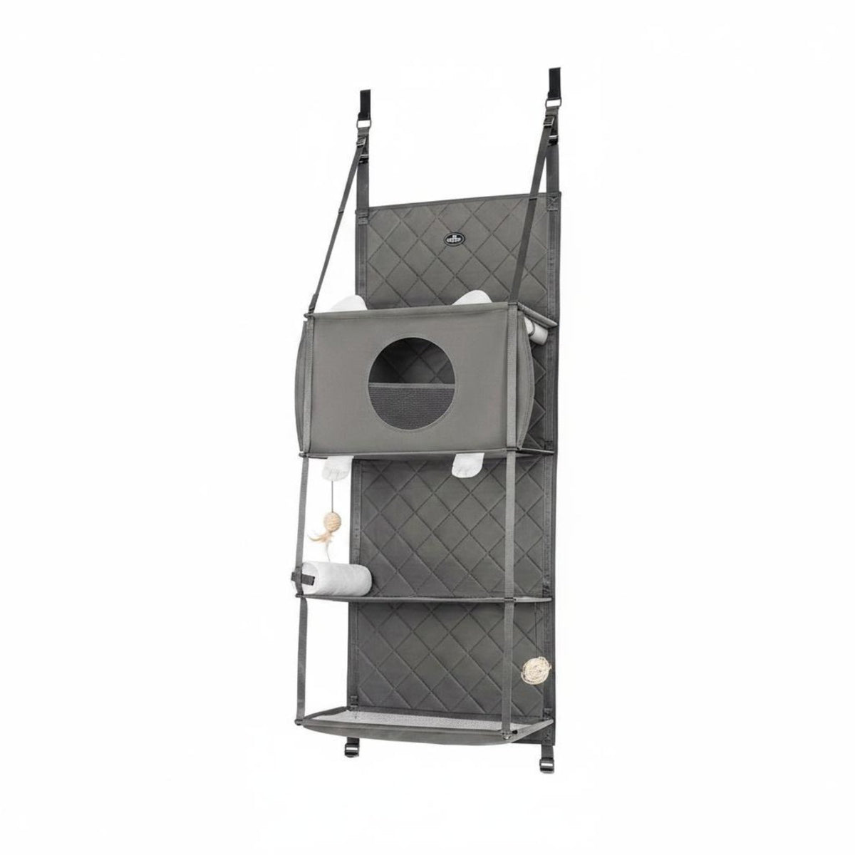 Over the Door Cat Climber Easy Installation Door Hanging Cat Climbing Structure Saving Pet Activity Center for Cats, Small Areas