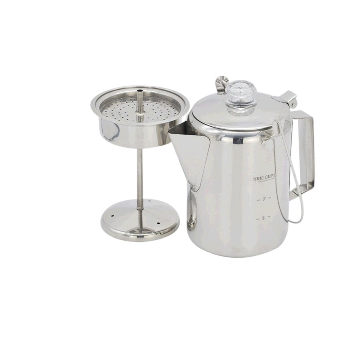 Perforated Filter Basket Percolator Coffee Maker Side Handle Stainless Steel Percolator