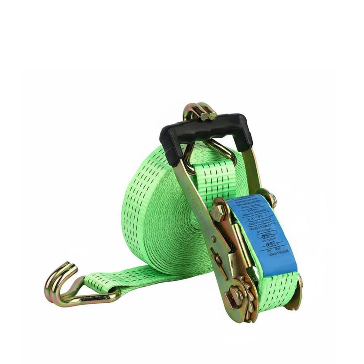 Secure Fastening Ratchet Lashing Strap with J-Hooks High Tensile Strength Ratchet Lashing Strap Wear-Resistant for Trailers, Tow Vehicle