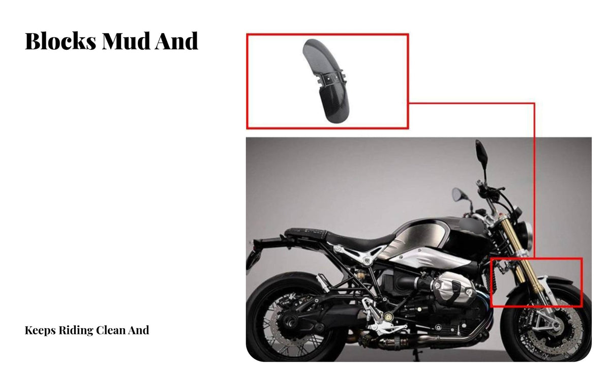 Carbon Fiber Front Mudguard Lightweight Motorcycle Front Mudguard Carbon Fiber Design Mudguard High Strength Shield Guard Sturdy