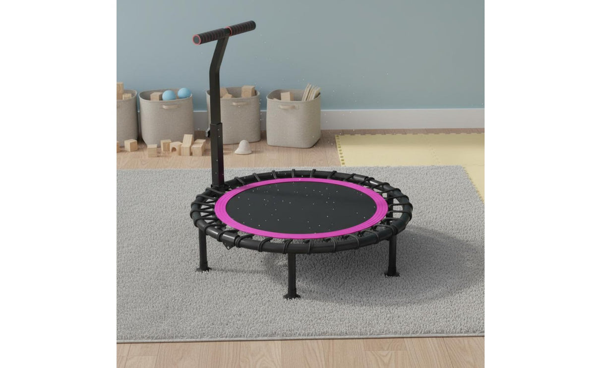 Foldable Exercise Trampoline Easy Assembly Foldable Fitness Trampoline Indoor Jumping Rebounder Suction Pad Feet