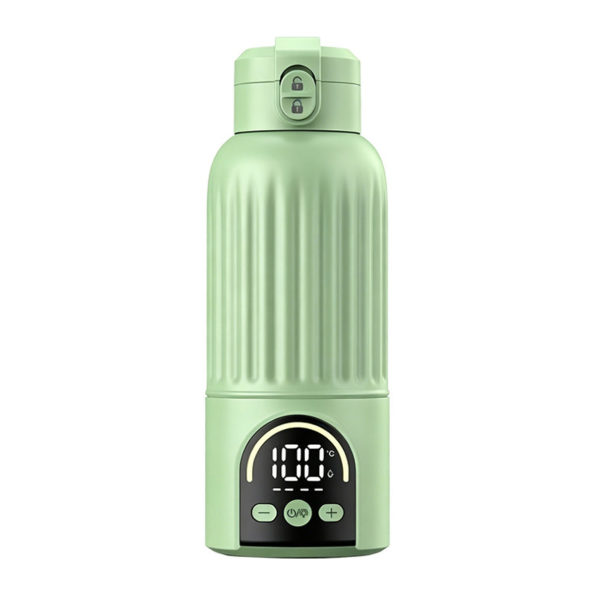 Heated Travel Mug with Touch Control Rechargeable Heating Cup with Digital Display Cordless Electric Heating Cup for Commuters, Car, Infant Feeding