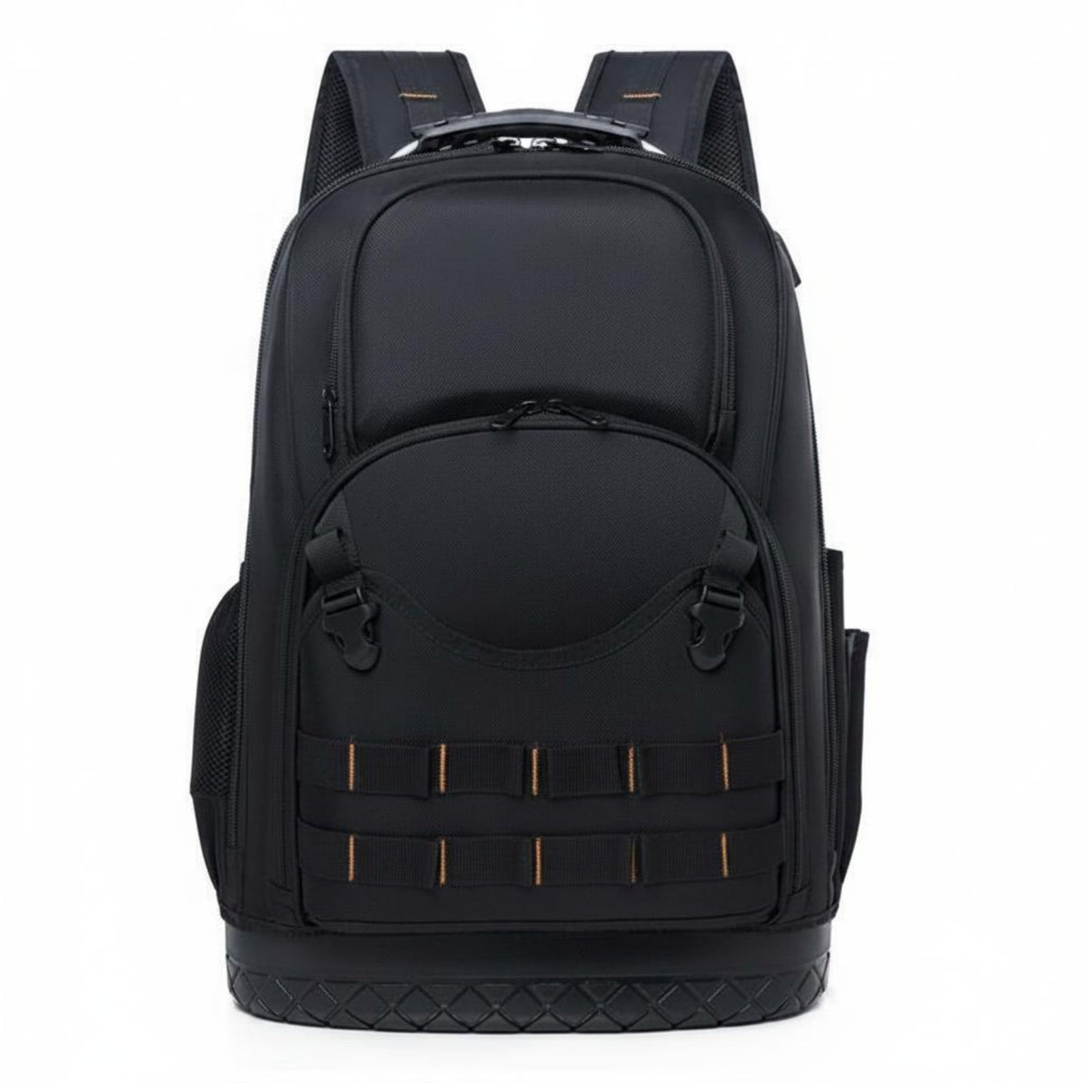 Thickened Multi-Pocket Tool Bag Backpack Multifunction Large Tool Backpack Wear Resistant Molded Base for Repair Workers, Technicians, Electricians, Construction Site, Workshop, Garage