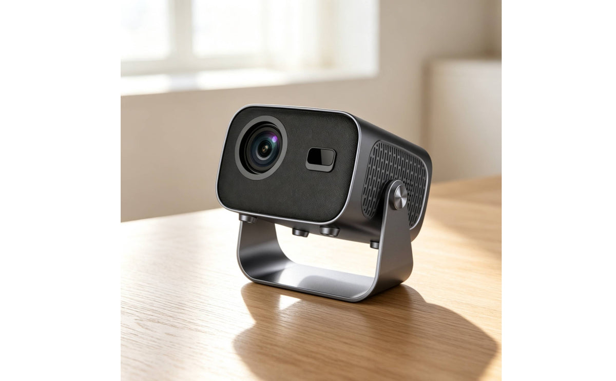 Smart Projector Auto Image Alignment Projector with Stand 4k Support for Gaming Aficionados, Home Theater, Bedroom, Office,