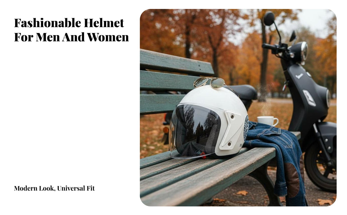 Motorcycle Half Helmet Four-Season Electric Bike Helmet Sun Protection Impact-Absorbing Headwear for Commuting, City Riding