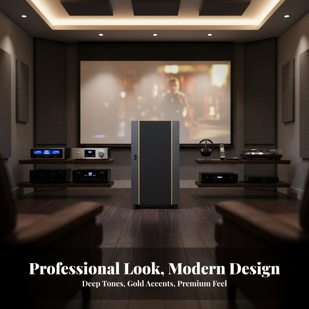 Multi-Tier Design KTV Amplifier Cabinet with Wheels AV Equipment Cabinet Heavy-Duty Mobile Audio Rack High Capacity for Home Theater Enthusiasts