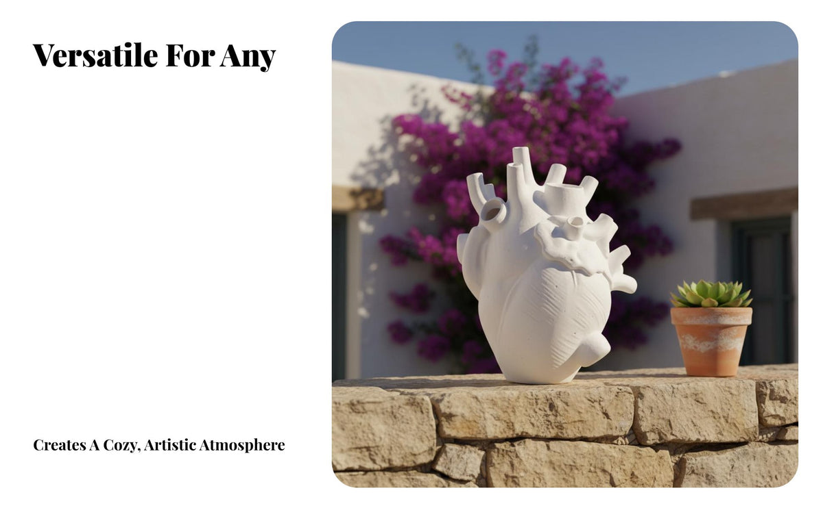 Resin Heart Planter Indoor Outdoor Decor Human Heart Planter Creative Home Decor Decoration for Medical Professionals, Nurses, Desktop, Garden, Patio