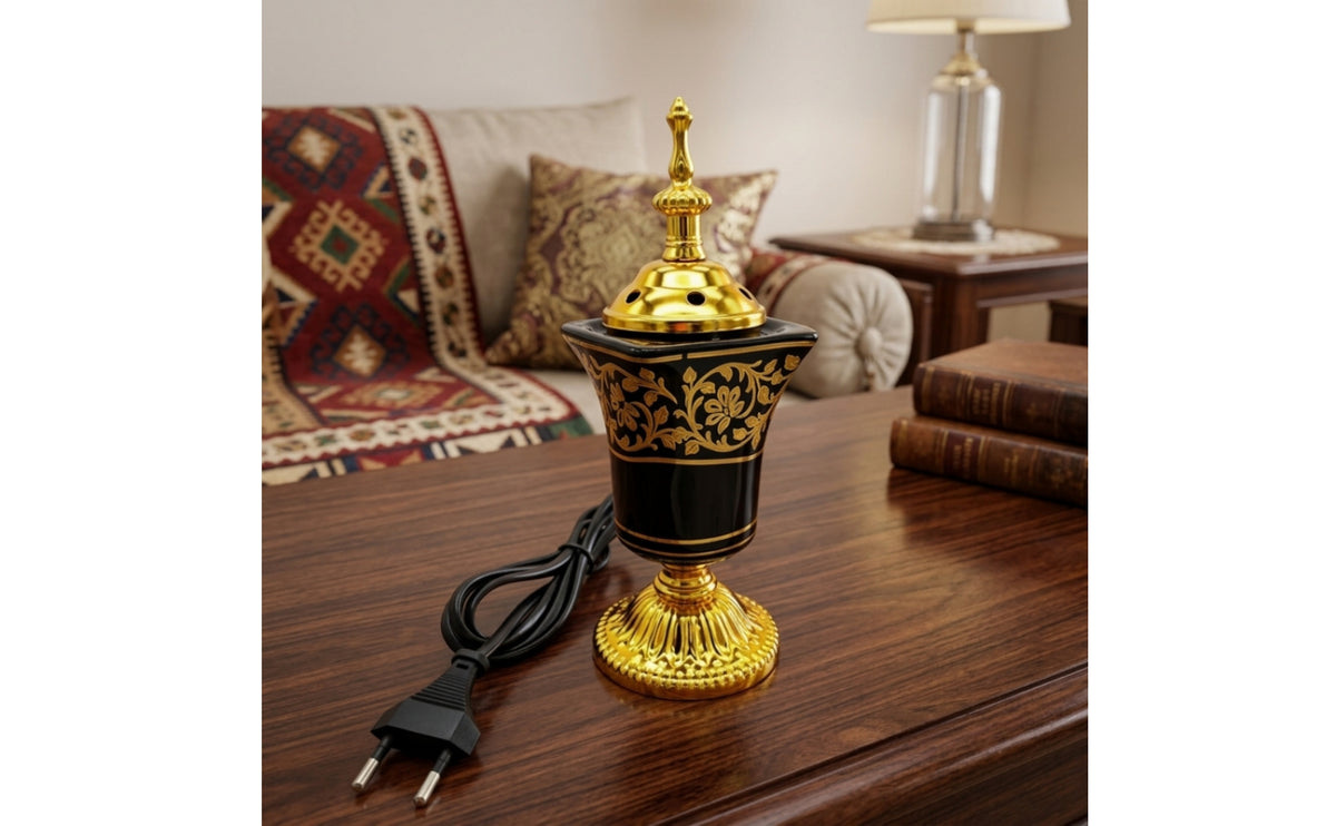 No Open Flame Electric Incense Burner High Temperature Resistant Tabletop Incense Burner Long-Lasting Electric Fragrance Warmer Controlled for Bedroom