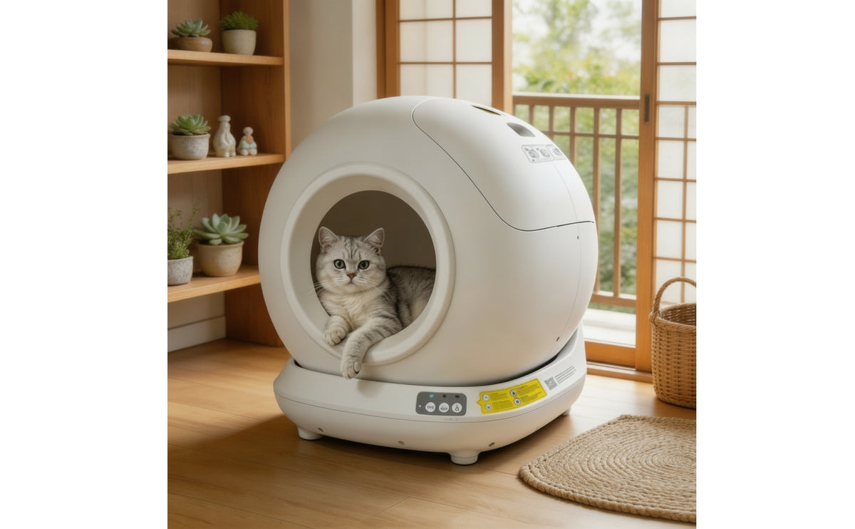 Electric Smart Litter Box with App Control Safe Automatic Cat Litter Box Quiet Pet Supply Washable for Apartment