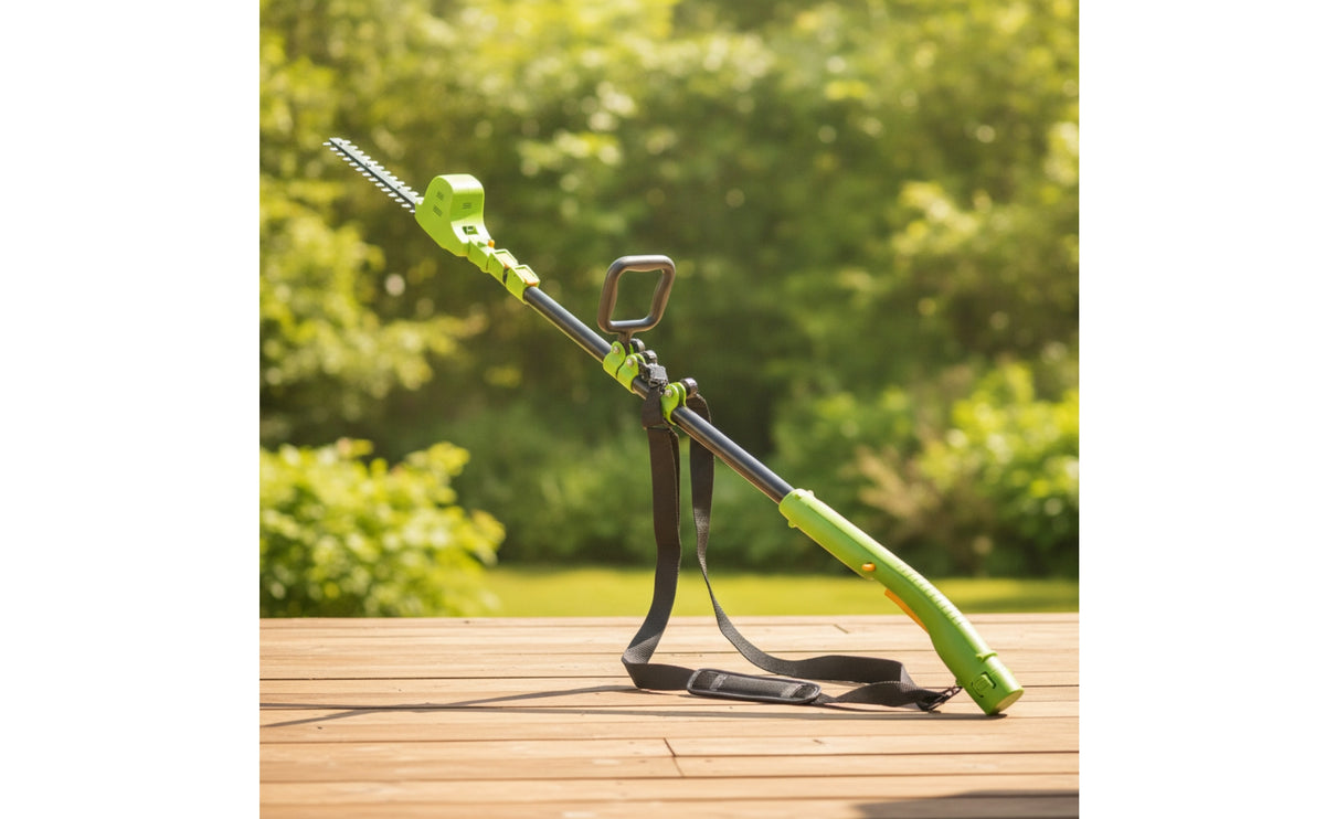 Battery-Powered Cordless Hedge Trimmer Electric Hedge Trimmer with Shoulder Strap Adjustable Lightweight for Homeowners