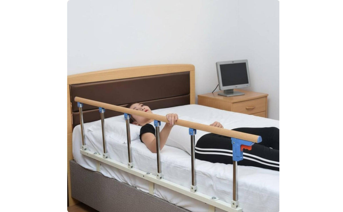 Sturdy & Stable Adult Bed Safety Reinforced Support Anti-Fall Bed Barrier No Drilling Required Fall Protection Guardrail Easy Installation for Elderly, Children, Toddlers