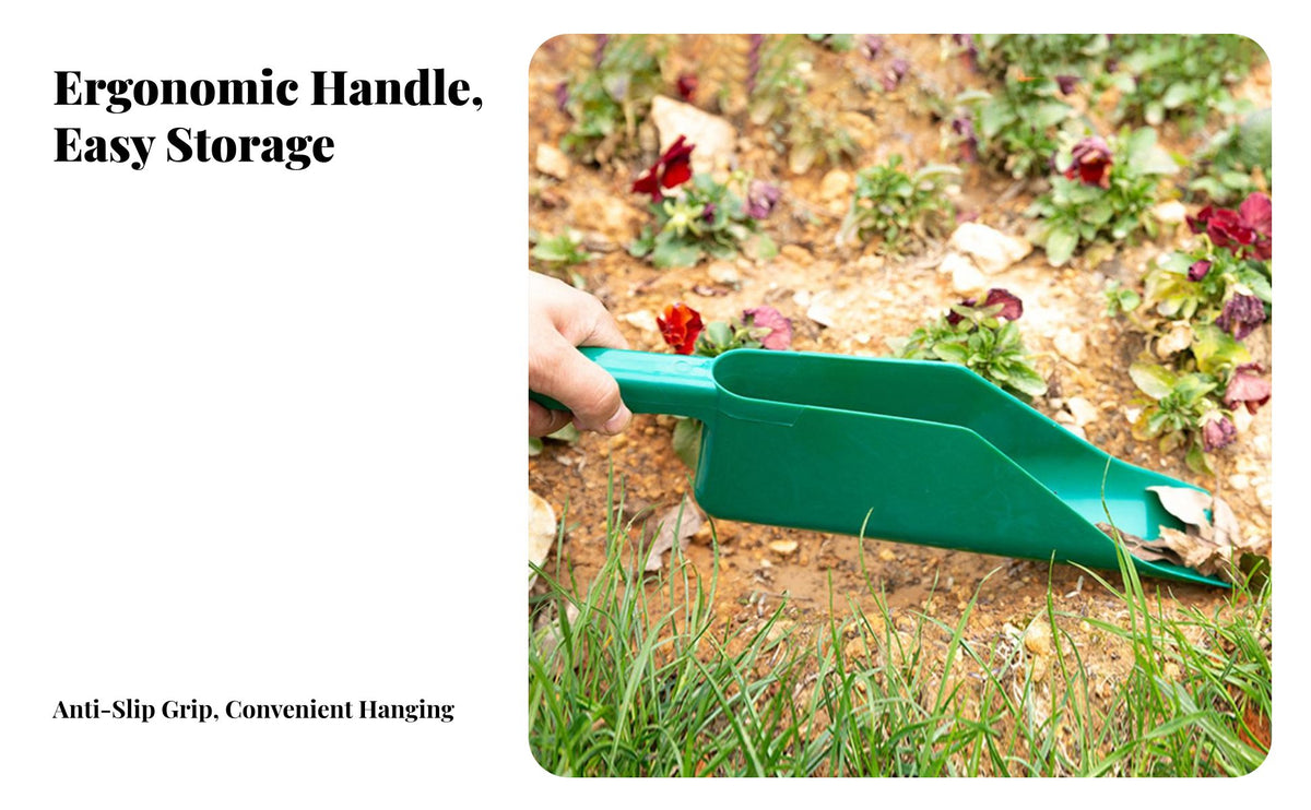 Large Capacity Leaves Ladle Portable Garden Multi-Functional Handheld Soil Spoon for Yard, Park