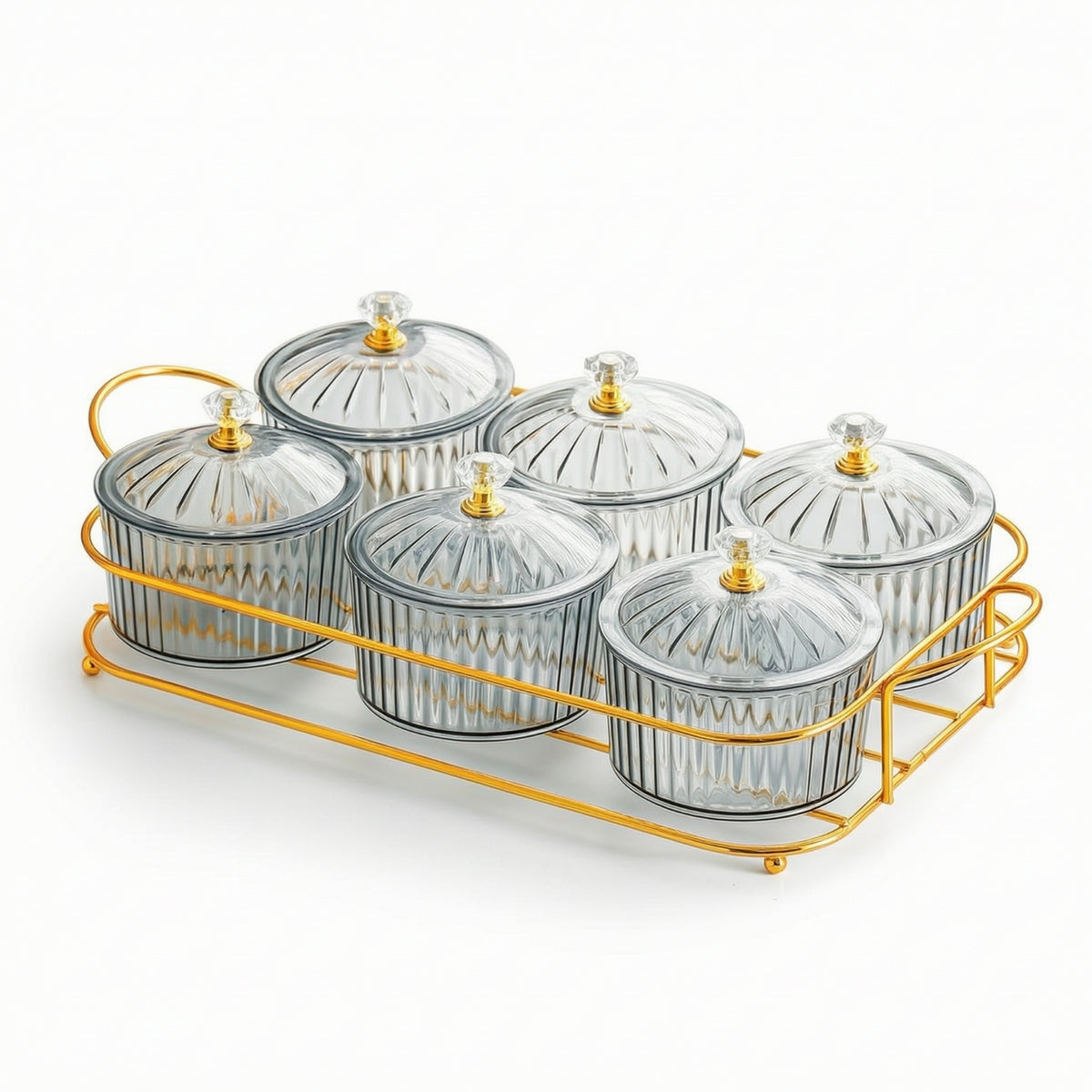 Compartmentalized Countertop Snack Organizer Lidded Candy Organizer with Lid Decorative Snack Tray with Lid Transparent for Party