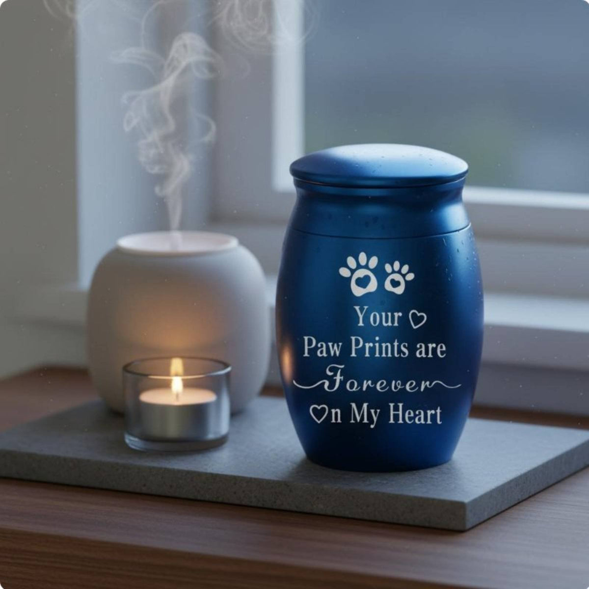 Small Pet Cremains Urn Waterproof Aluminum Pet Cremation Jar Sealed Lid