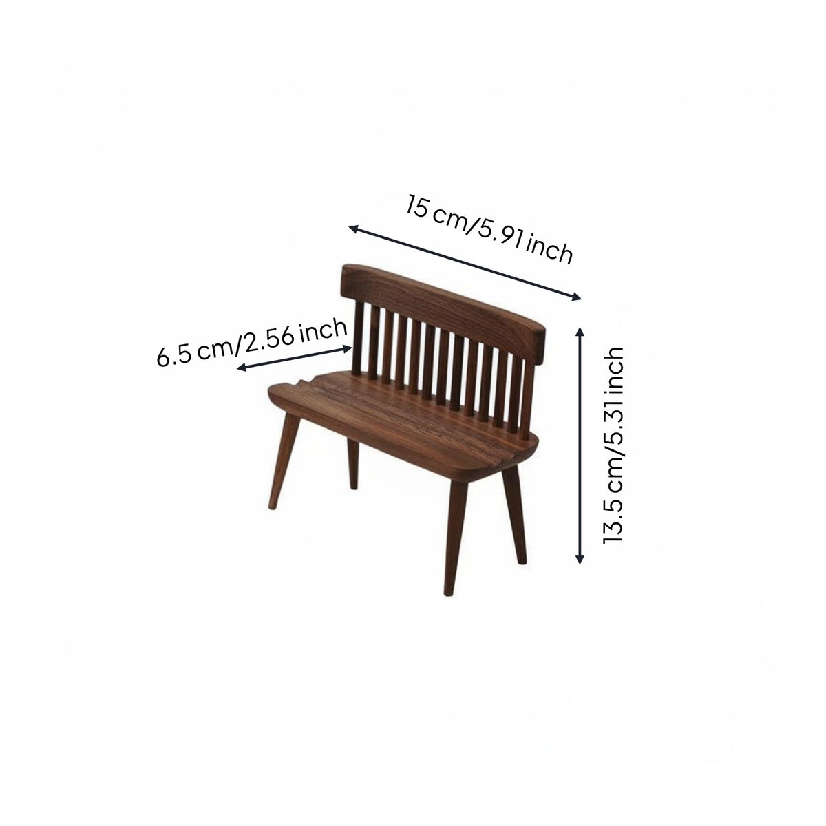 Wooden Chair Glasses Holder Bedside Storage Walnut Eyeglass Stand Gift Idea Mini Wooden Chair Holder for Office