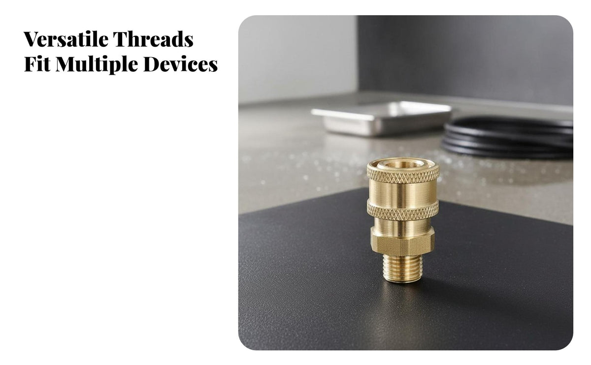 Sturdy Metal Construction Pressure Washer Quick Connect 1/4 Inch Quick Connect Adapter Leak-Proof for DIY Enthusiasts