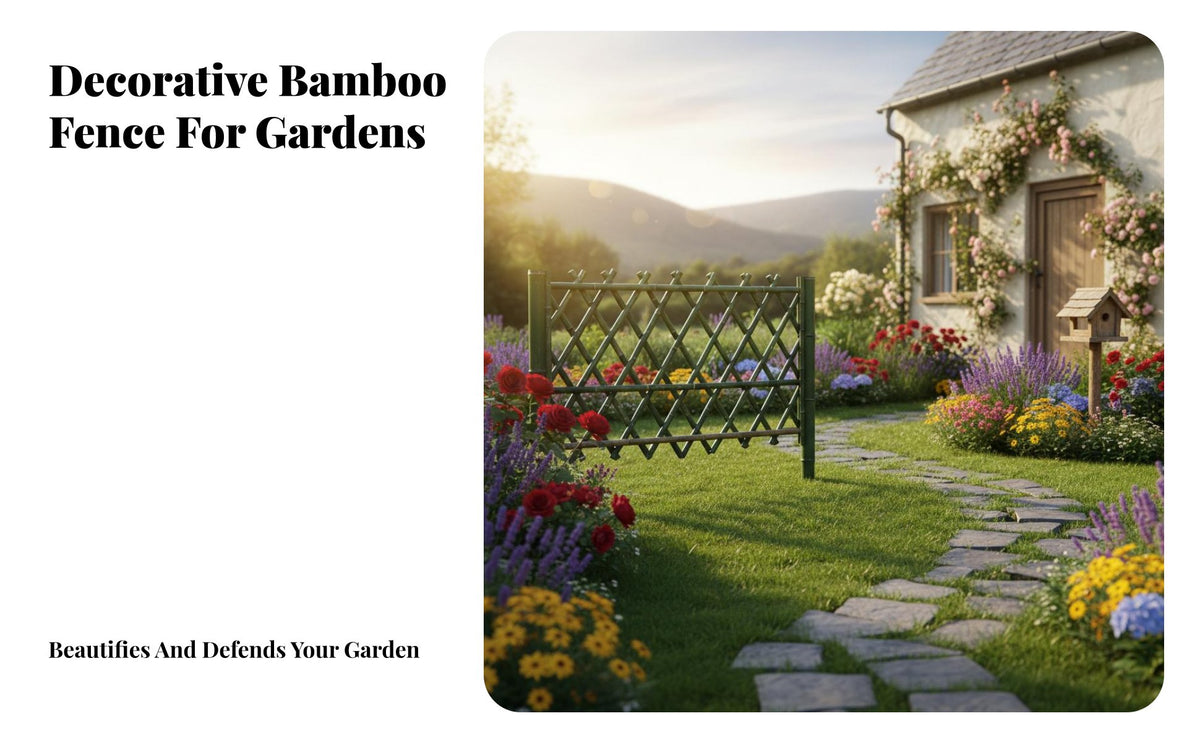 Rustic Charm Bamboo Fence Panel Weather Resistant Garden Decorative Fence Easy to Install Japanese Design Garden Border Long-Lasting Construction for DIY Enthusiasts, Restaurant Owners, Backyard, Balcony, Pathway, Poolside
