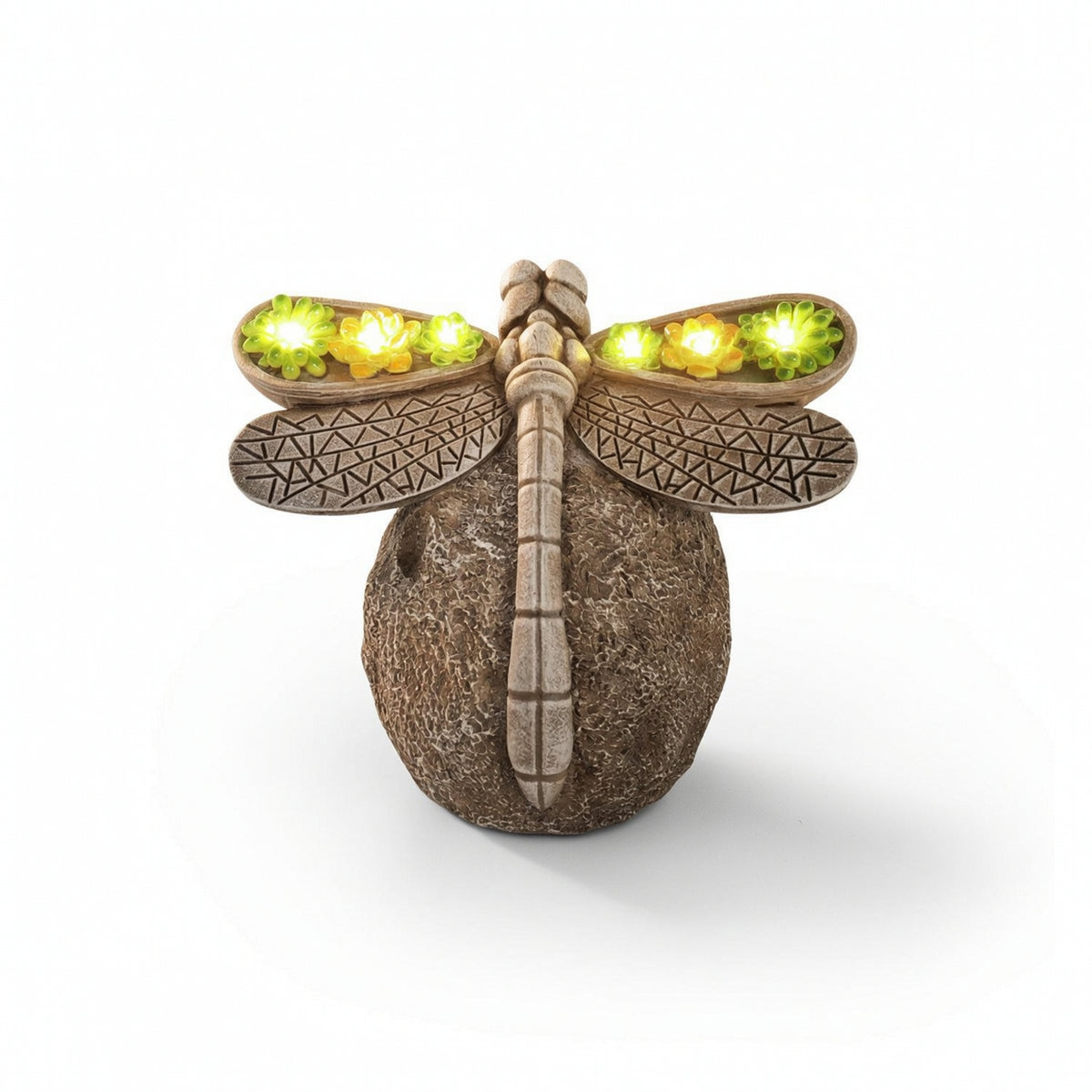 Dragonfly Statue with Solar Light Protected for Yard, Flower Bed, Homeowners