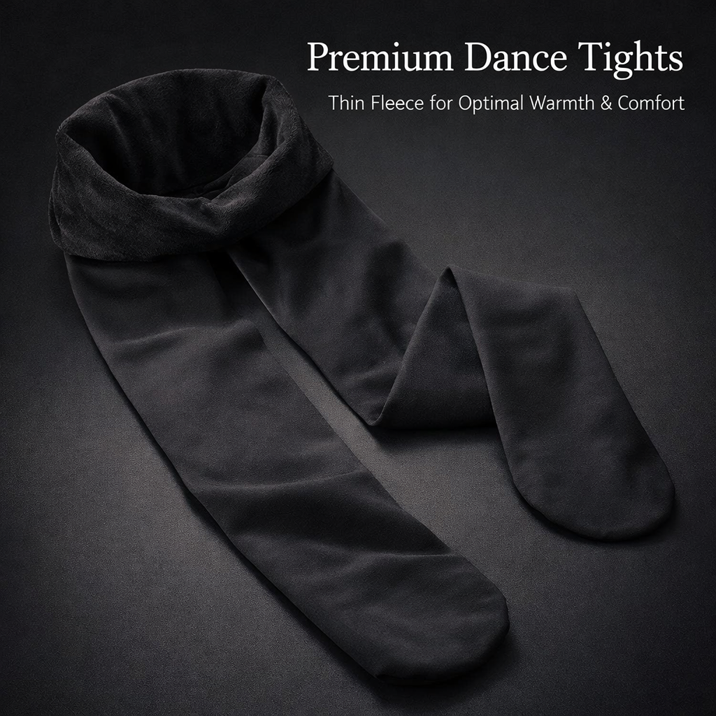 Ballet Tights for Girls with Fleece Lined Thermal Interior for Dance Class, Warm for Kids and Anti-Pilling Material