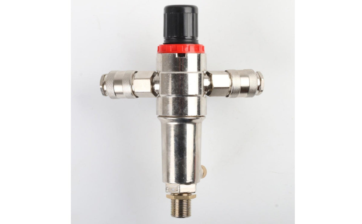 Air Compressor Water Separator with Manual Drain Threaded Air Compressor Strainer Regulator with Gauge High-Efficiency Water Oil Separator