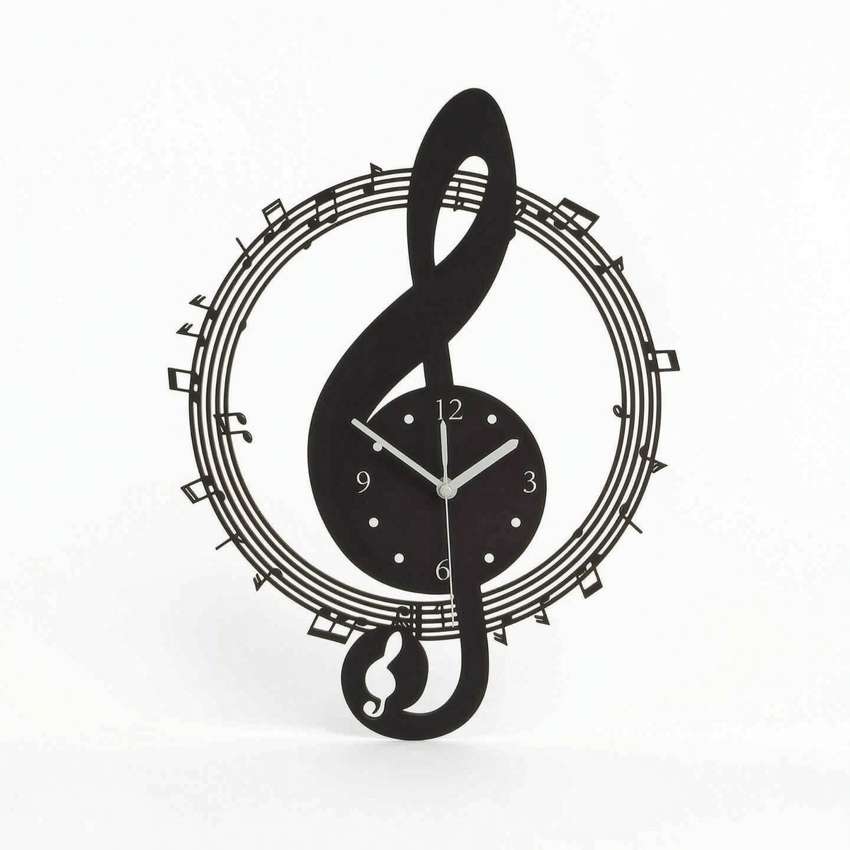 Treble Clef Wall Clock Artistic Music Wall Clock Metal for Musicians