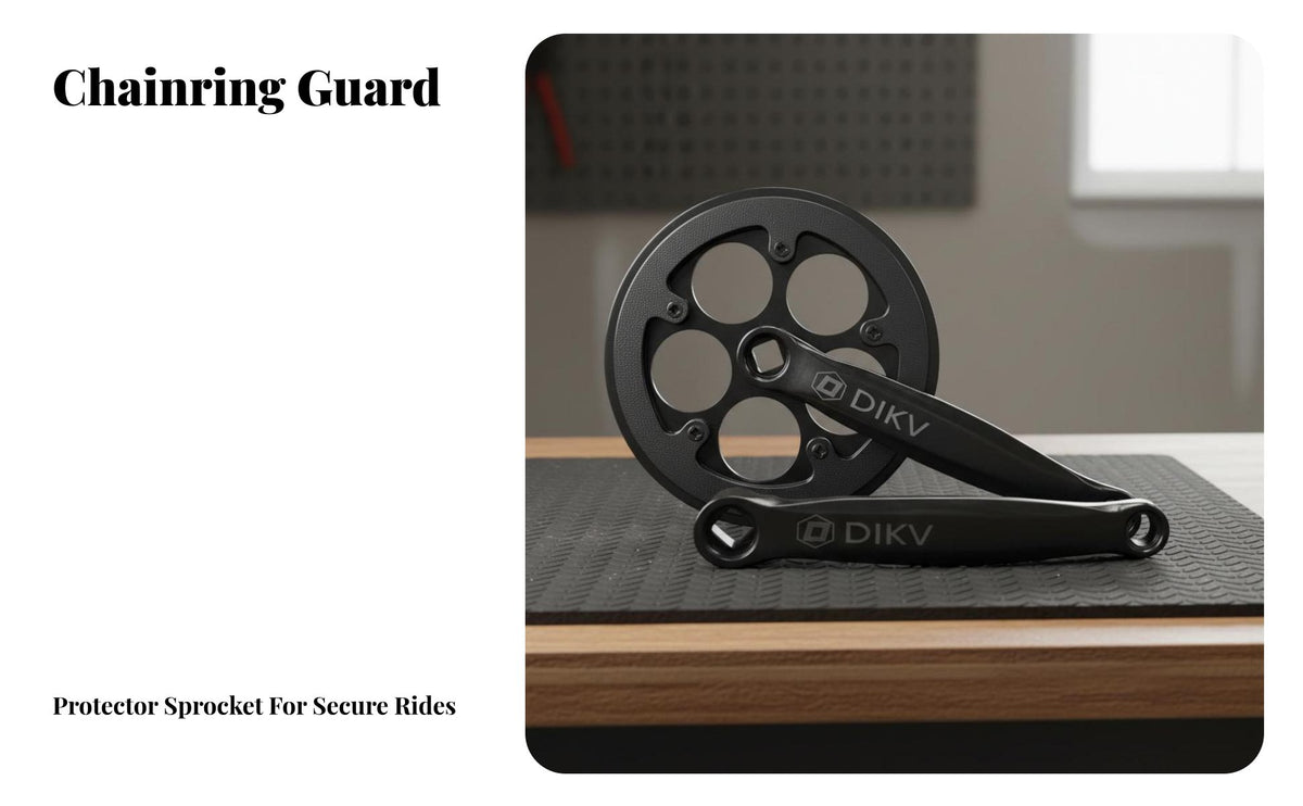 Single Speed Crankset Anti-Slip Pedals Cycle Crankset Pedal Kit Bike Chainwheel and Crank Set Aluminum Alloy for Street Cycling