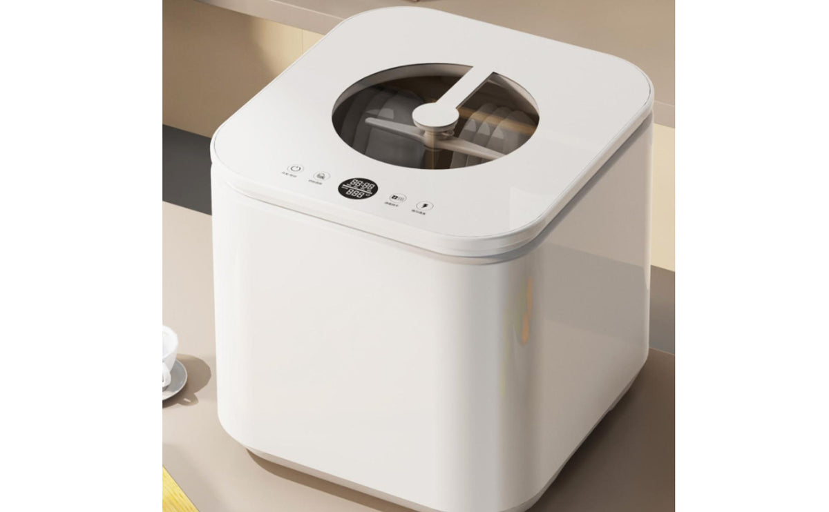 Top-Opening Dishwasher Transparent Viewing Window Tabletop Dishwasher Mini Dish Washer Control Panel for Countertop