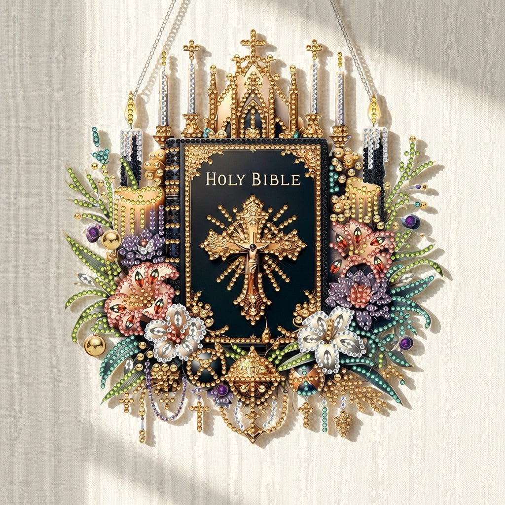 Easter Diamond Painting Kit DIY Materials Acrylic Religious Ornament Christian Desktop Decor Holiday Craft Kit