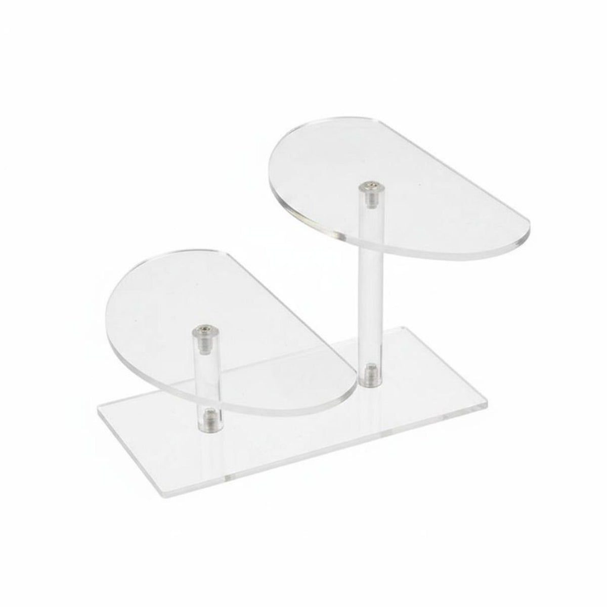 Multi-Tier Design Acrylic Display Riser Versatile Use Tiered Shelf Organizer Highly Transparent Clear Plastic Display Shelf Easy Assembly for Cabinet