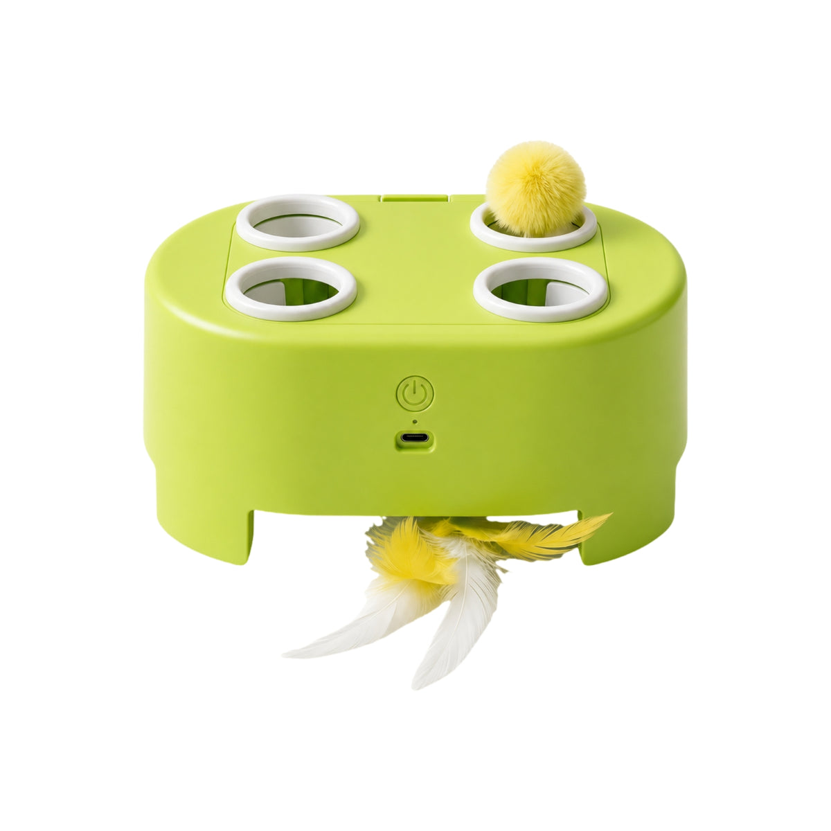 Rechargeable Interactive Cat Toy Automatic Feather Cat Toy Electronic Portable for Cats, Kittens, Home, Living Room