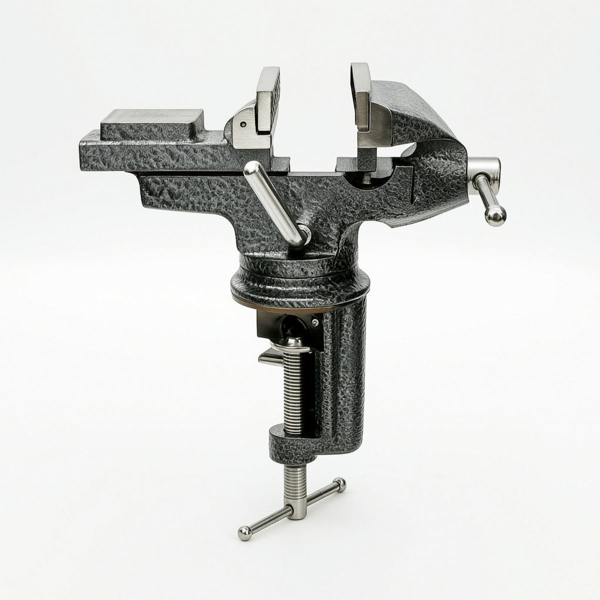 Secure Bench Vise Compact Tabletop Vise Stable Small Parts Holding Tool Universal for Hobbyists, Workshop, Drilling