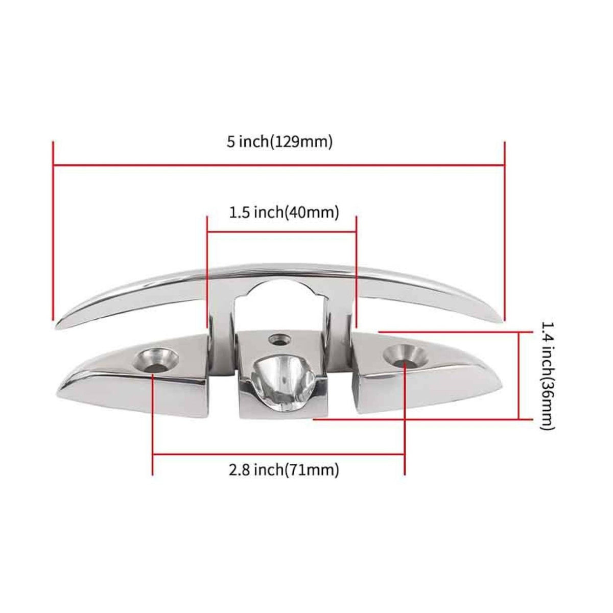 316 Stainless Steel Folding Boat Cleat Retractable Dock Cleat for Yacht, Kayak