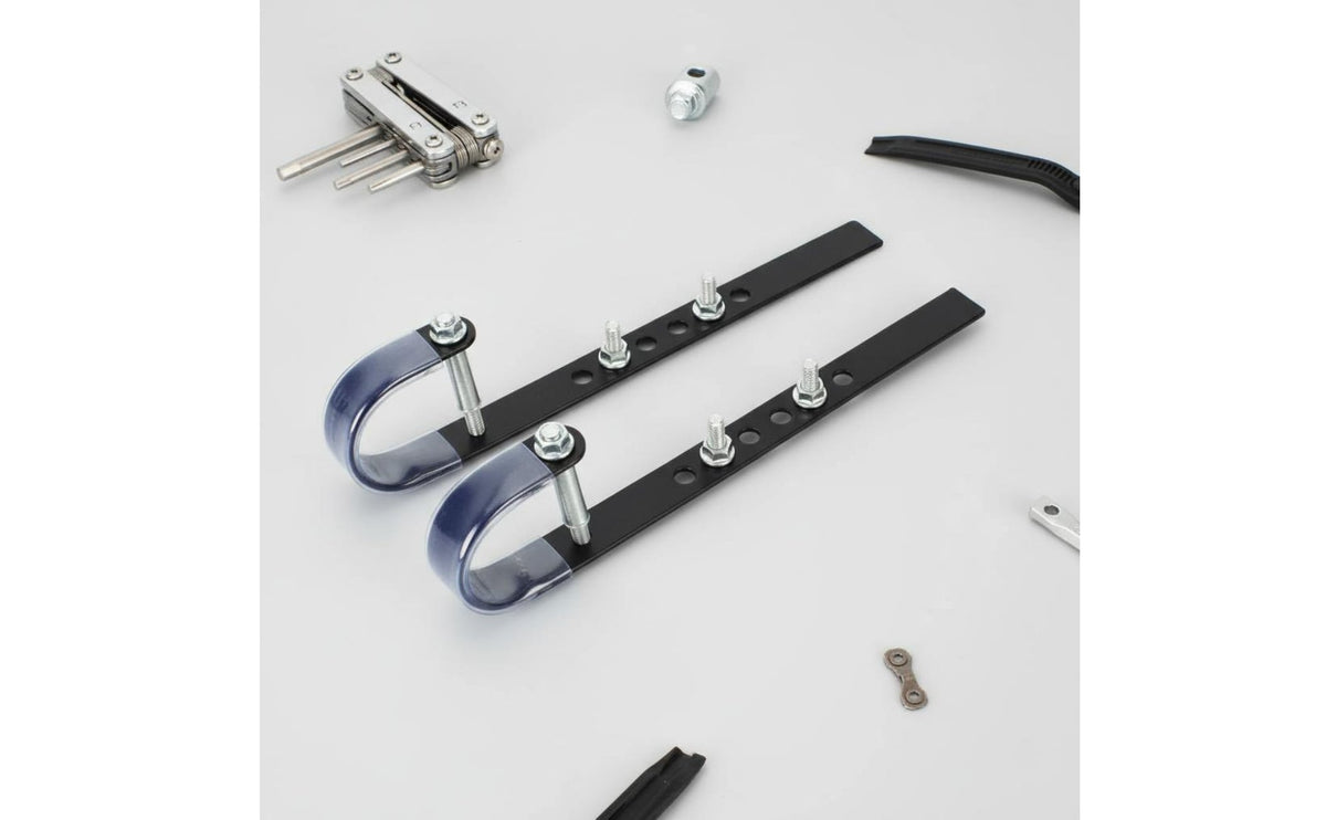 2 Pieces Bike Basket Hook Quick Release Adjustable Bike Basket Mount Metal Construction for Commuting