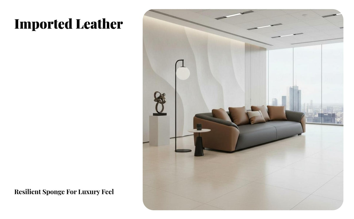 Modern Minimalist Sofa and Coffee Table Combo Executive Design Special-Shaped Couch Set High-End Aesthetic Office Furniture Business Grade for Executives, Clients, Interior Designers, Reception Area, Lobby, Waiting Room