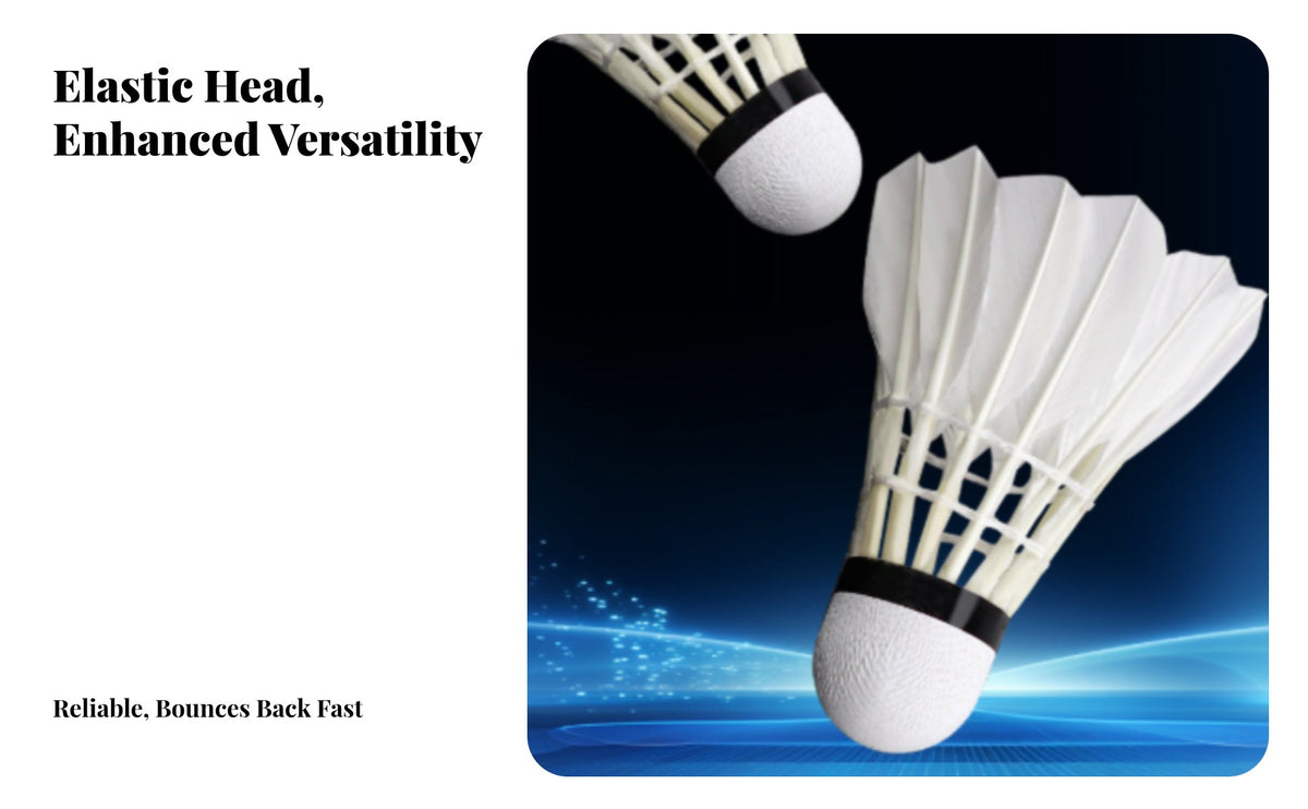 Long-Lasting Badminton Shuttlecock Stable Flight Goose Feather Shuttlecock Great Stability for Professionals, Beginners, Indoor, Outdoor