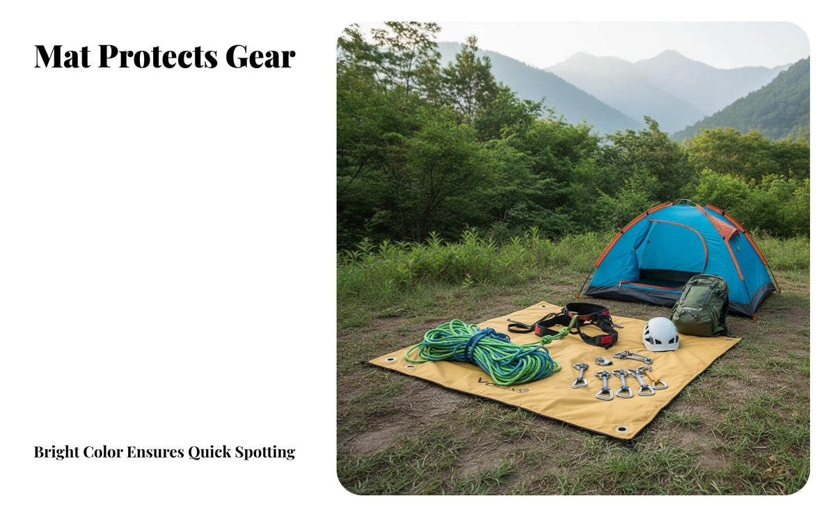 Abrasion Resistant Rock Climbing Rope Pad Thickened Design Mountaineering Rope Mat Long-Lasting Climbing Gear Organizer Mat Heavy-Duty for Mountaineers, High-Altitude Workers, Rescue Teams, Caving, Outdoor Activities