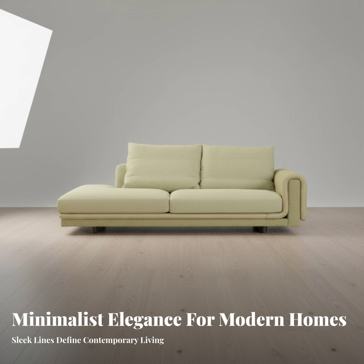 Curved Fabric chaise longue Italian-Inspired Upholstered Bench with Arms and Pillows Wabi-Sabi Aesthetic Chaise Lounge for Apartment Dwellers, Adults, Bedroom