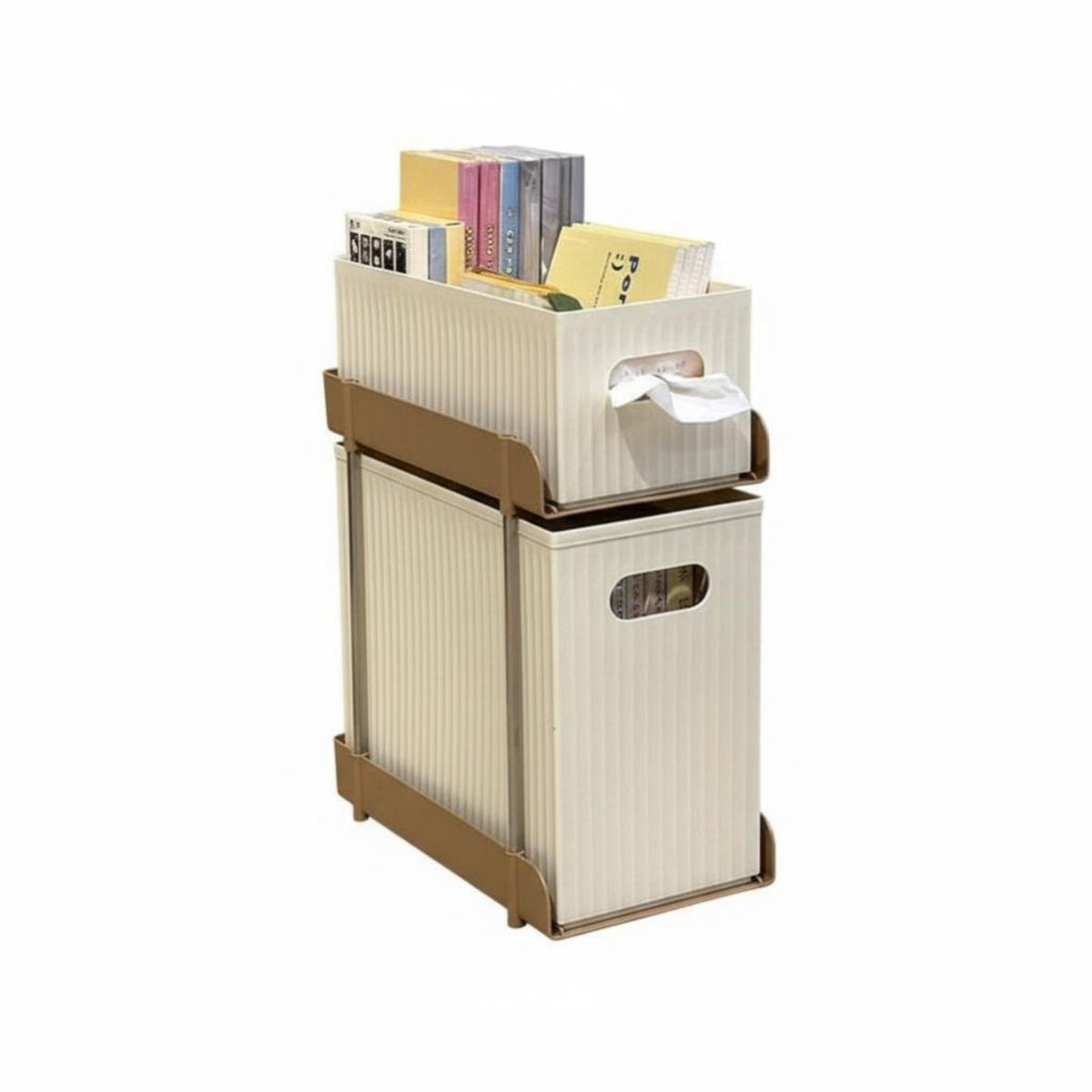Space-Saving Under-Desk Organizer Structure With Wheels 4-Tier Rolling Drawer Storage Unit Easy to Move Office Furniture effortlessPulling Drawers for Students, Teachers, Crafters, Dorm Room, Narrow Areas, Classroom, Bathroom