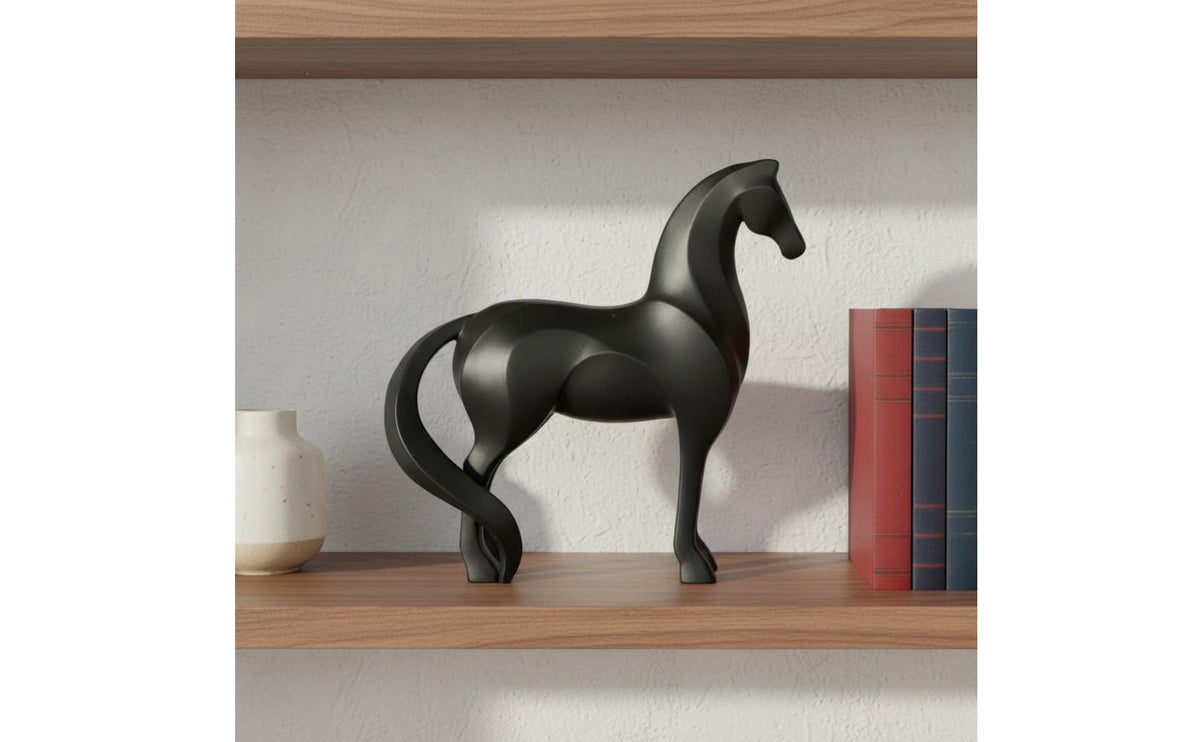 Geometric Horse Sculpture Dynamic Pose Resin Horse Ornament Collectible