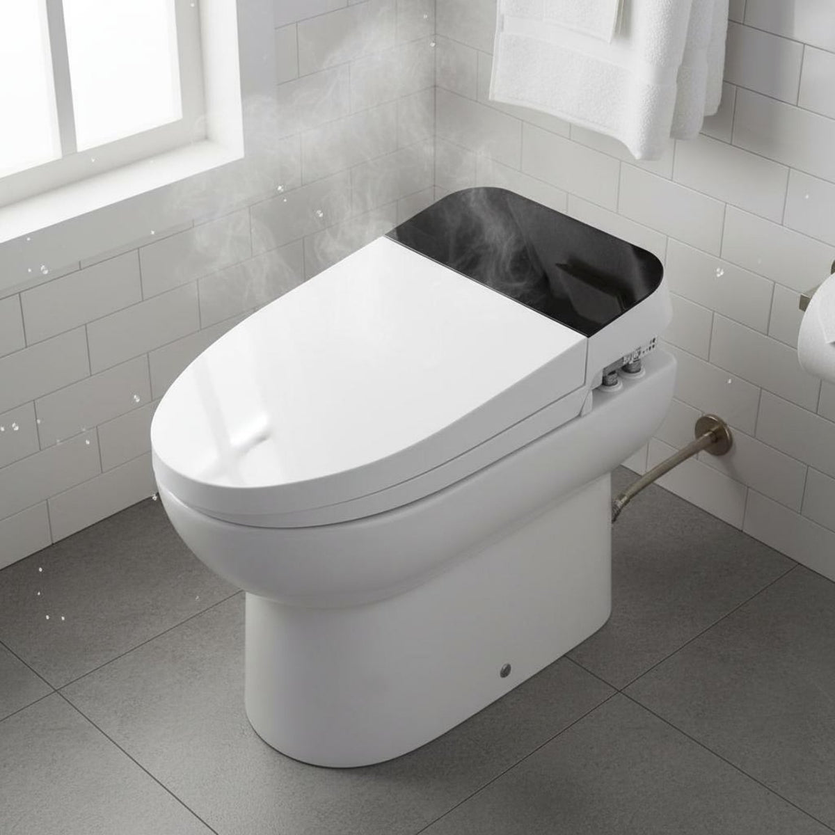 Multi Function Smart Bidet Toilet Low Maintenance Smart Toilet Lid Warm Water Wash Bathroom Fixture Night Light