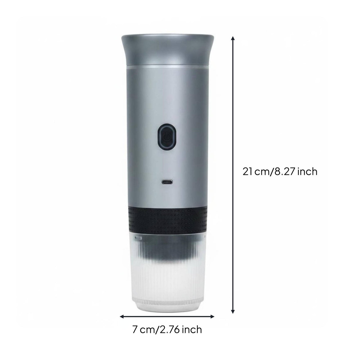 Easy to Carry Portable Capsule Coffee Brewer LED Display Mini Travel Coffee Brewer Wireless Heating for Travelers, Drivers