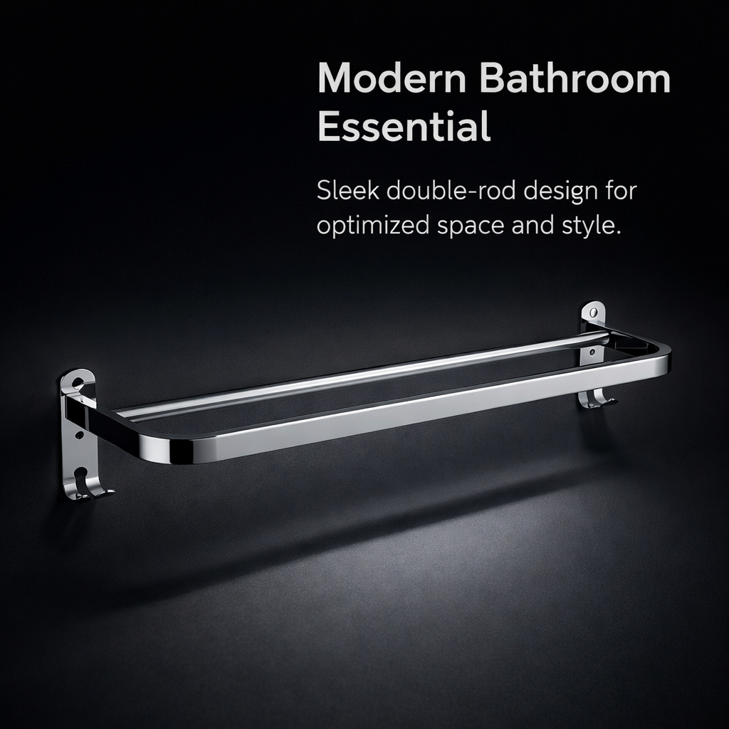 Bathroom Towel Rail, Drill Wall Mounted Rack for Homeowners, Premium 304 Stainless Steel Kitchen Hanger, Heavy Duty Hand for