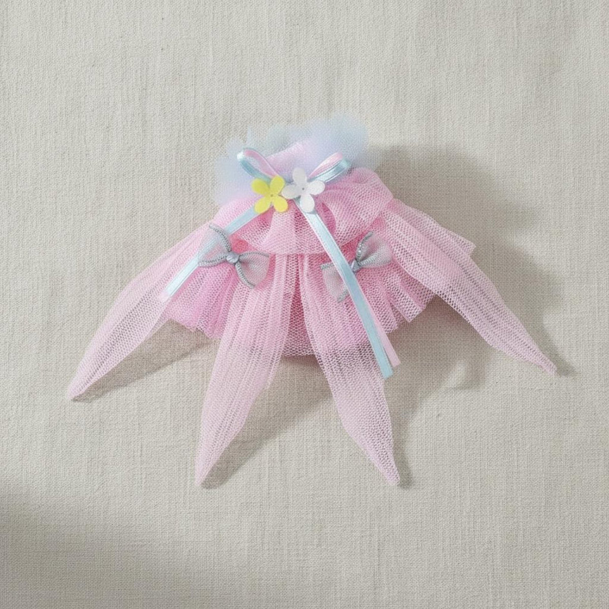 Fairy Doll Dress Floral Decoration Floral Doll Outfit Ruffled Trim Plaything Accessory for Display, Photo Shoots, Collection