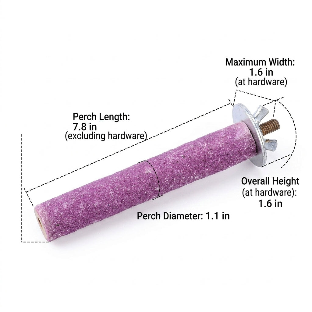 Parrot Perch Stand 2 Pack, Rough Grinding Perch for Bird Cage to Grind Claws, Stone Cage Accessory