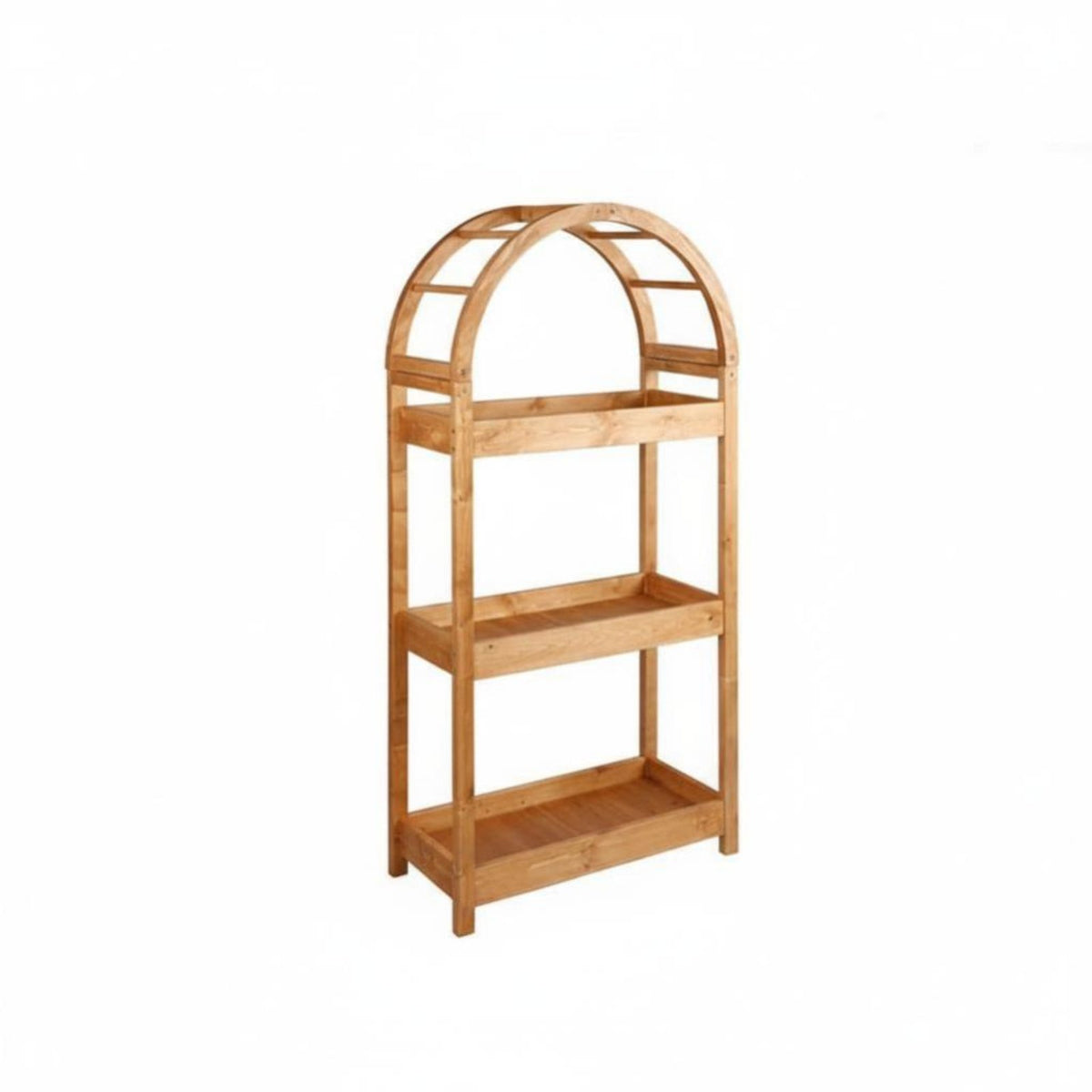 Ladder Design Arched Multi-Level Plant Stand Space Saving Arched Top Shelving Unit Sturdy & Stable Display Shelf Large Capacity for Home Decorators, Decor Enthusiasts, Homeowners, Balcony, Sunroom, Living Room, Bedroom